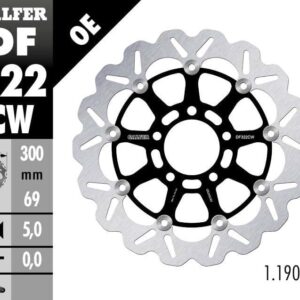 300mm Floating ® Rotor - Front Disc - DF322CW