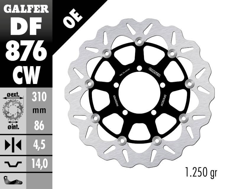 310mm Floating ® Rotor - Front Disc - DF876CW
