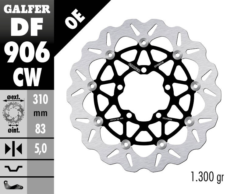 310mm Floating ® Rotor - Front Disc - DF906CW