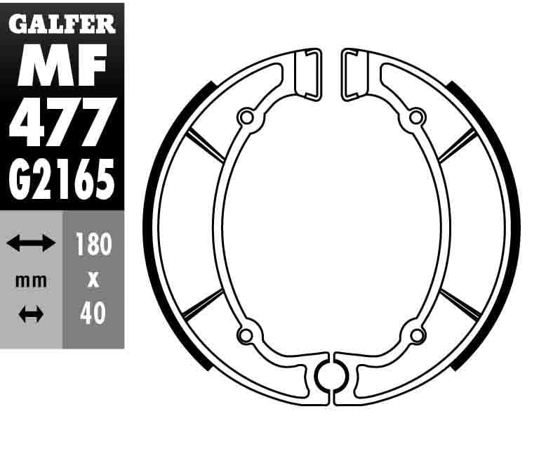 Brake Shoe - Rear Pads - MF477